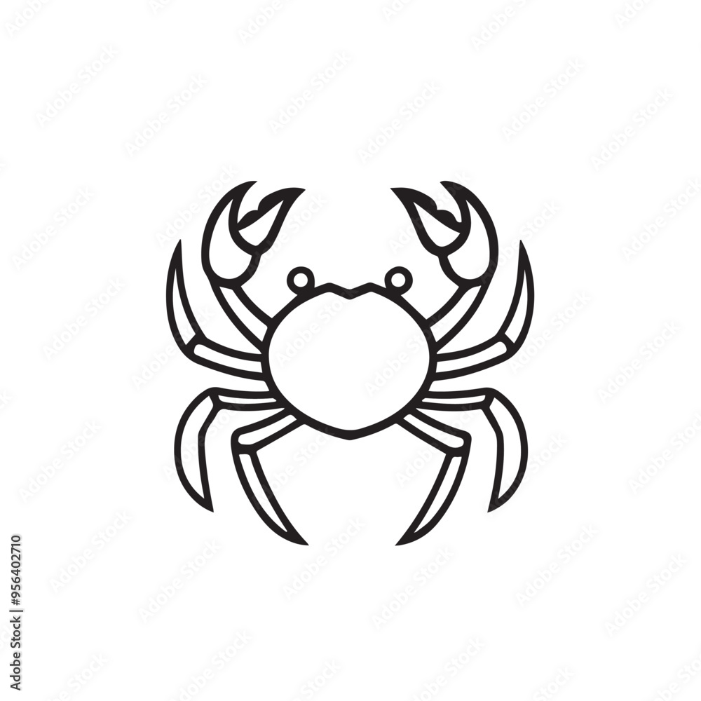 Crab in cartoon, doodle style . Image for t-shirt, web, mobile apps and ui. Isolated 2d vector illustration in logo, icon, sketch style, Eps 10, black and white. AI Generative Crab in cartoon, doodle style . Image for t-shirt, web, mobile apps and ui. Isolated 2d vector illustration in logo, icon, sketch style, Eps 10, black and white. AI Generative