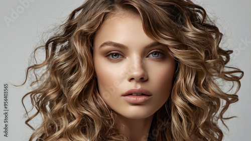 Hair Salon Female Model with Long Hair