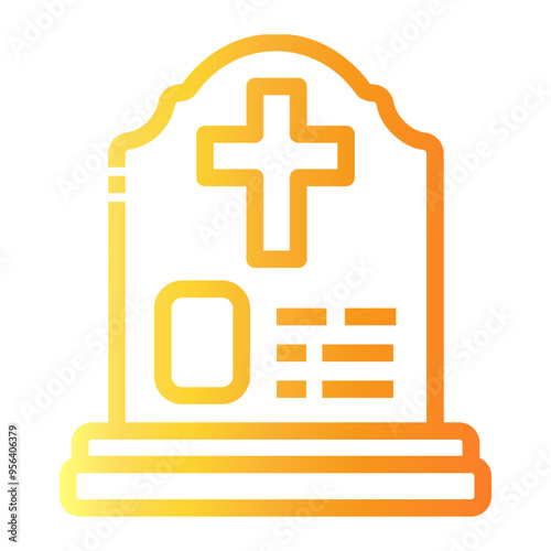 tombstone Line Gradient Icon
