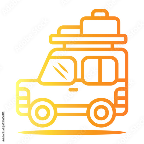 camper Line Gradient Icon