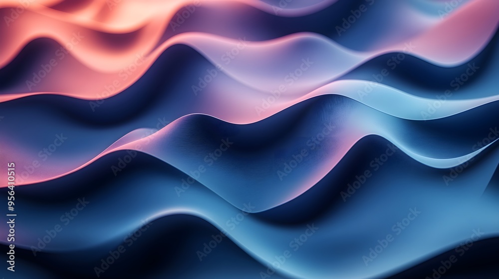Abstract Blue & Pink Wave Background Abstract Blue & Pink Wave Background
