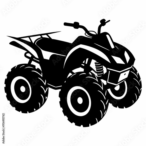 Quad bike Black silhouette