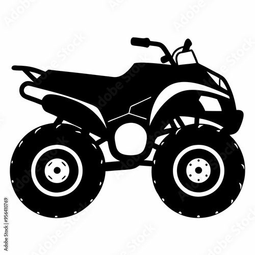 Quad bike Black silhouette