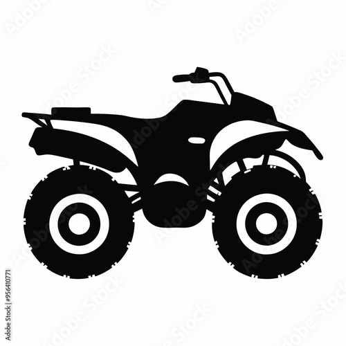 Quad bike Black silhouette