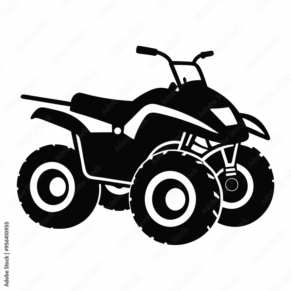 Quad bike Black silhouette Quad bike Black silhouette