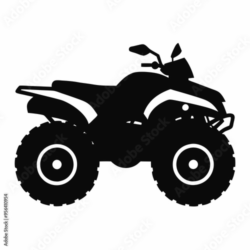 Quad bike Black silhouette