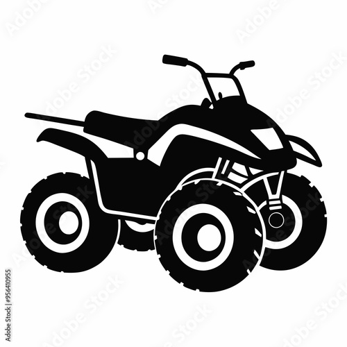 Quad bike Black silhouette