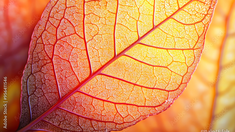 Obraz premium Leaf structure closeup