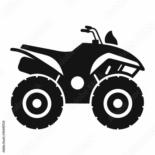 Quad bike Black silhouette