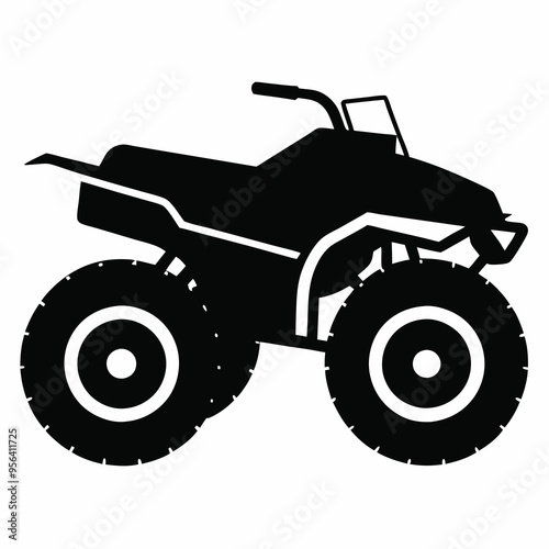 Quad bike Black silhouette