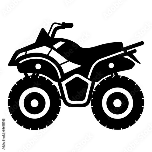 Quad bike Black silhouette