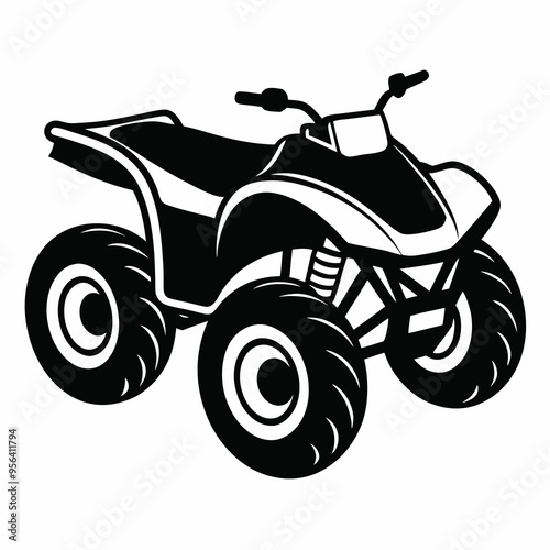 Quad bike Black silhouette
