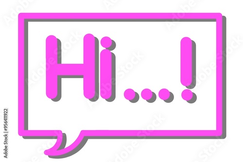 bubble, bubble icon, Sticker, bubble text with hi text, massage, bubble speech, bubble text, pink bubble speech with text, bubble text png, png, pink sign, pink element, comunication, hi, text, social