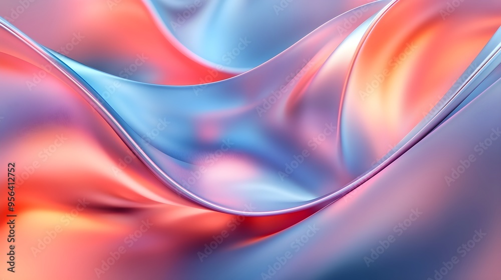Fototapeta premium Abstract Blue and Red Liquid Background