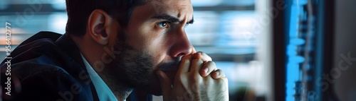 Businessman Reflecting on F...