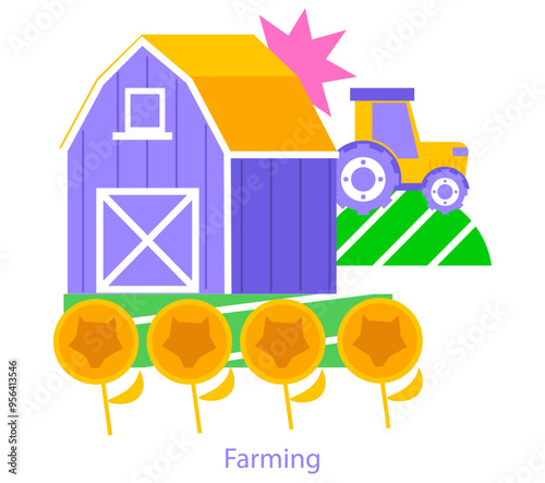 GameFi. Flat Vector Illustration