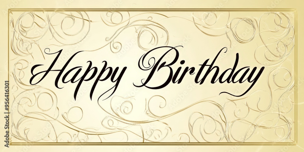 Elegant Happy Birthday Card Design. Elegant Happy Birthday Card Design.