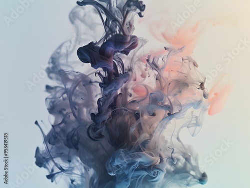 Vibrant Smoke in Abstract Swirls photo
