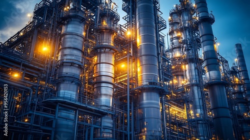 refinery chemical petrochemical plant with cracking furnace for petroleum energy and chemical industry business for chemical product marketing : Generative AI