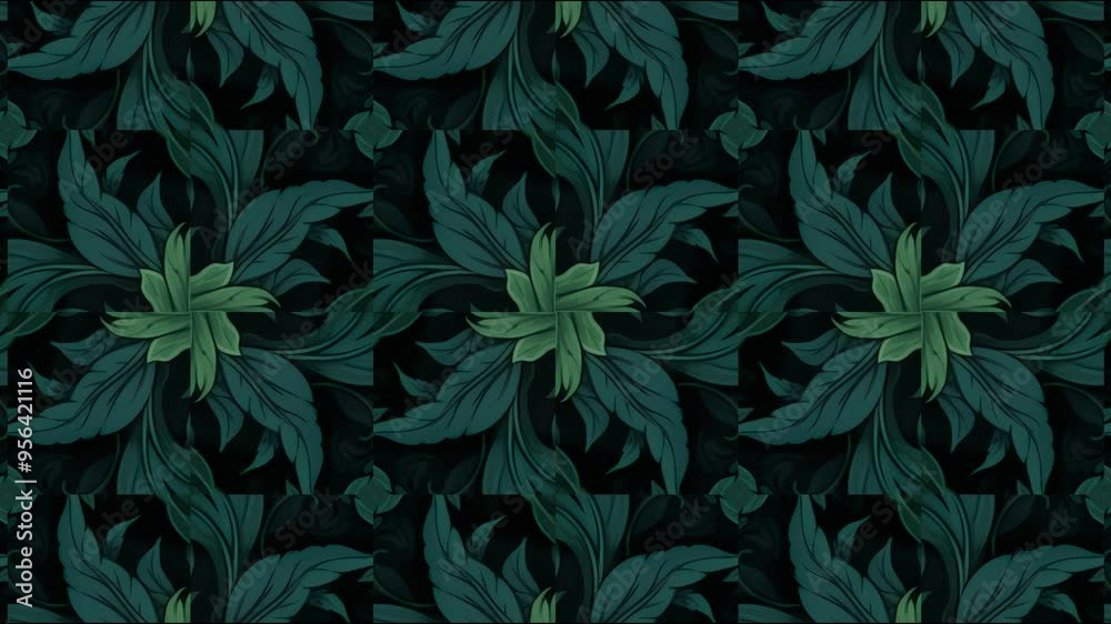 Seamless pattern kaleidescope background motion