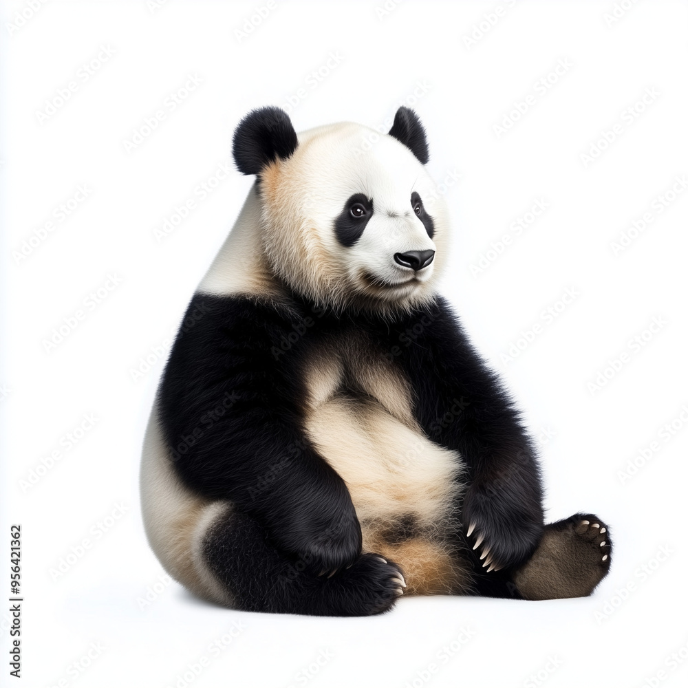 Fototapeta premium Panda full body shot isolated on white background