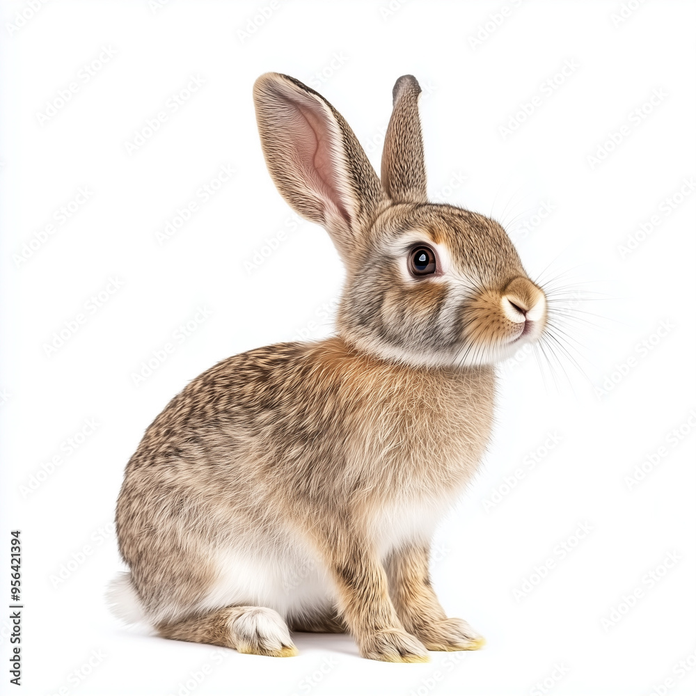 Rabbit full body shot isolated on white background Rabbit full body shot isolated on white background