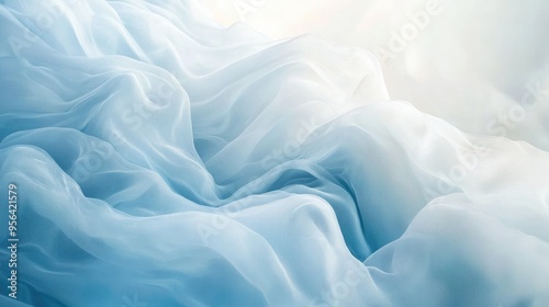 Light luxury background with soft blue and white hues, gently blurred for a smooth and elegant finish