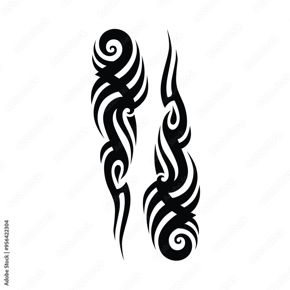 Tattoo designs. Tattoo tribal vector designs. Art tribal tattoo.
