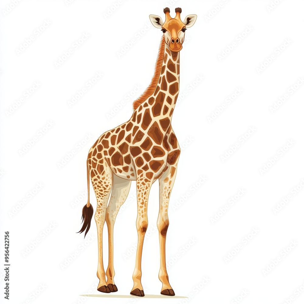 Fototapeta premium vector graphic of a giraffe