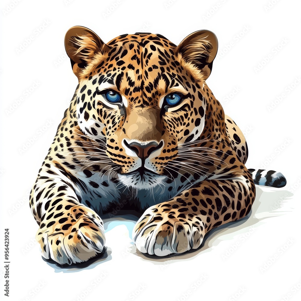 Obraz premium vector graphic of a leopard