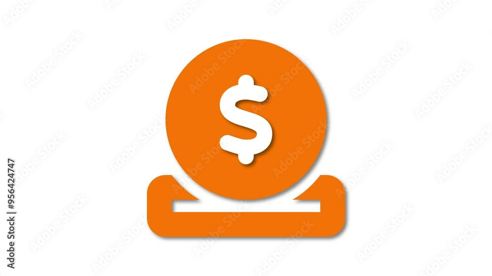 Animated dollar sign with motion graphics, representing financial themes with a dynamic and digital aesthetic. Animated dollar sign with motion graphics, representing financial themes with a dynamic and digital aesthetic.