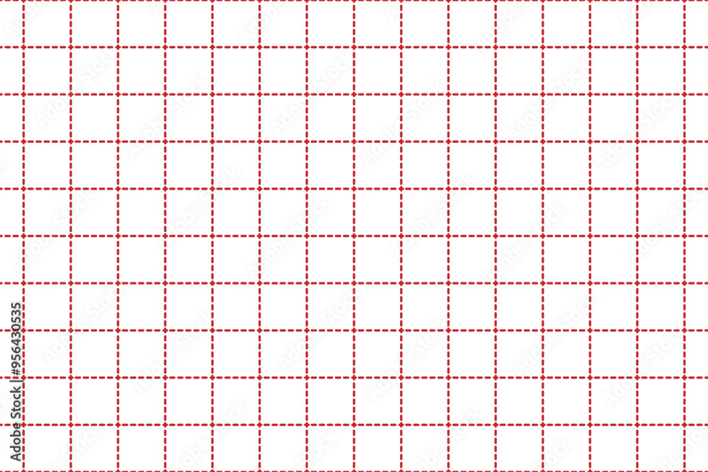Red grid background with dashed lines