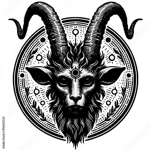 Vintage Baphomet Illustration