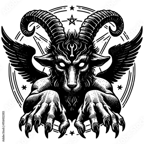 Vintage Baphomet Illustration