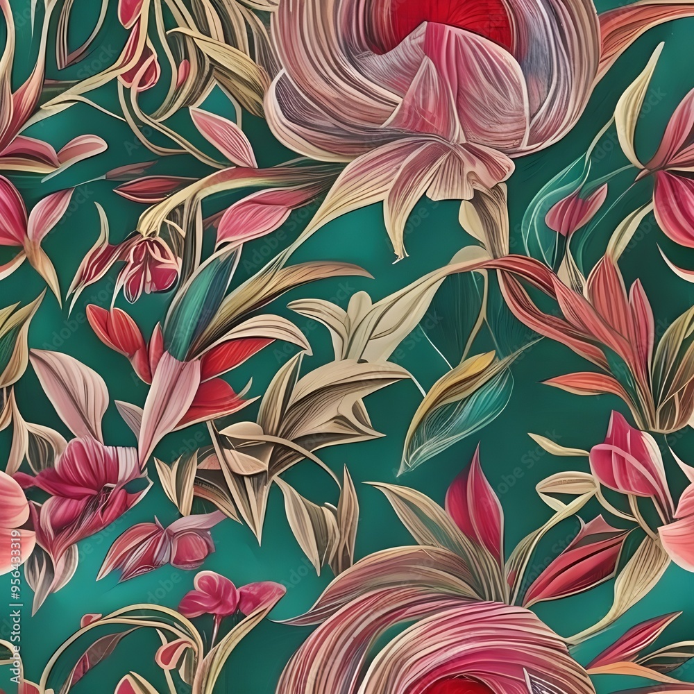 constant high-resolution tropical vibes pattern in the color of pops of pink and red constant high-resolution tropical vibes pattern in the color of pops of pink and red