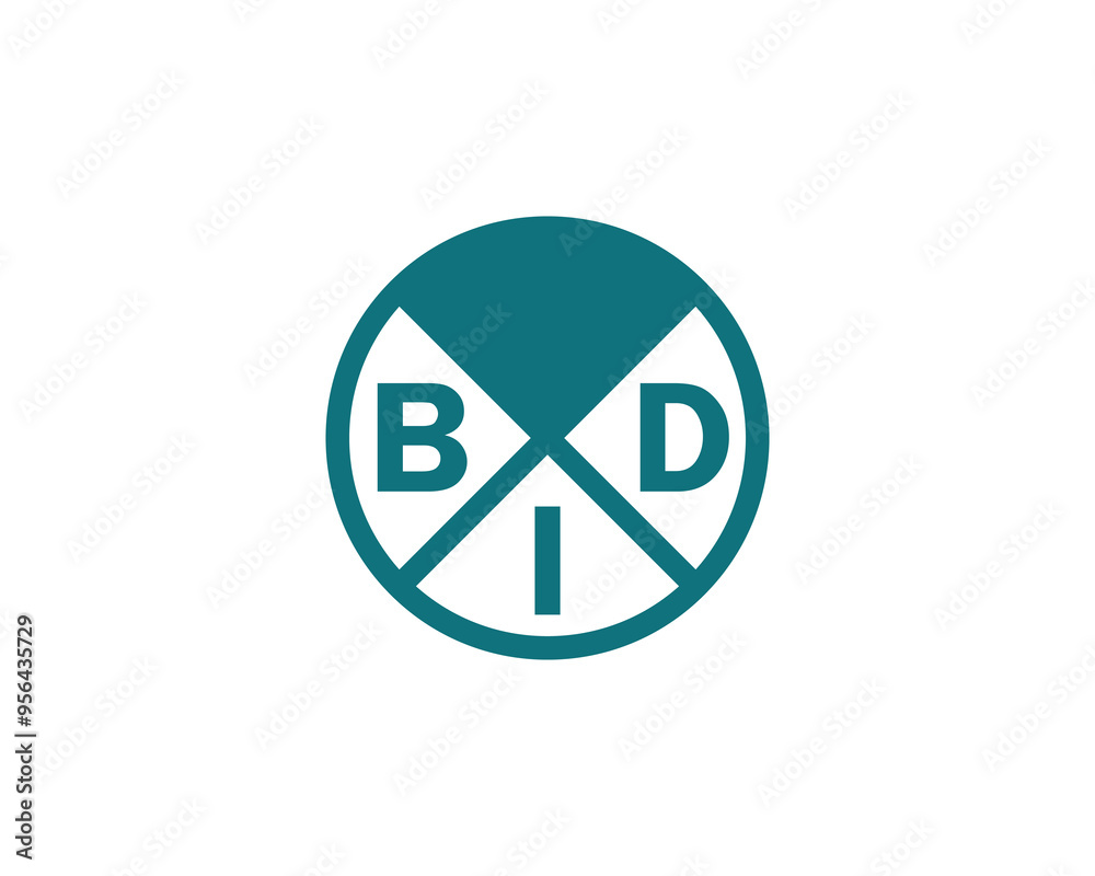 Fototapeta premium BID logo design vector template. BID