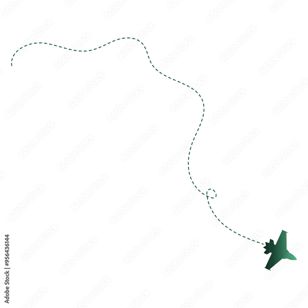 Colorful Airplane Dotted Path Silhouette Isolated on White Background, Vector Graphic Design. Colorful Airplane Dotted Path Silhouette Isolated on White Background, Vector Graphic Design.