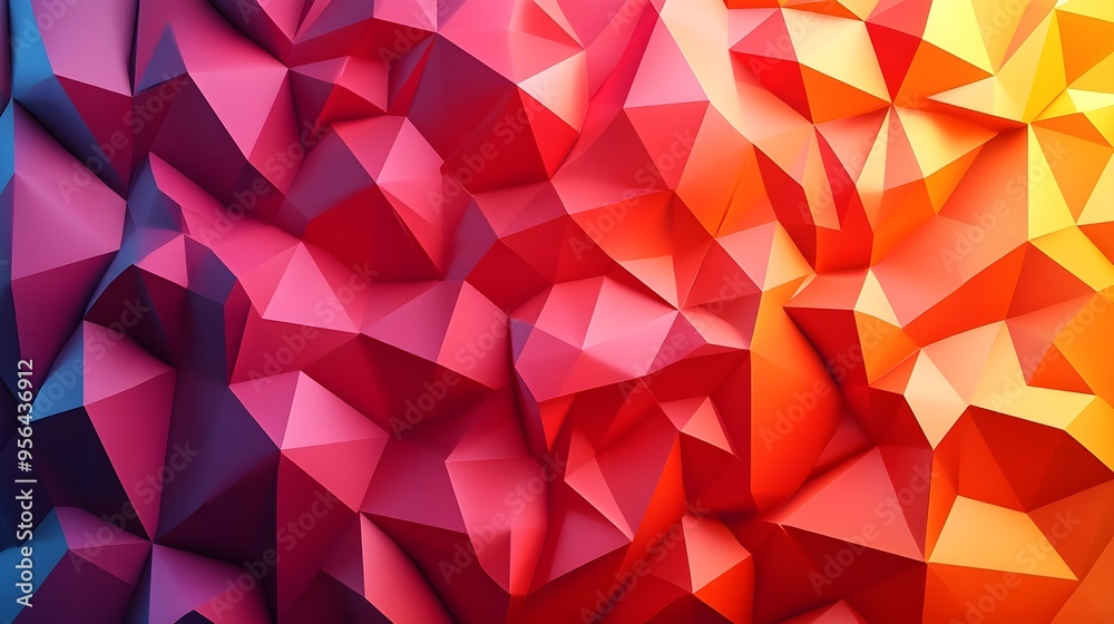 Abstract Red, Orange, Yellow Triangle Background Abstract Red, Orange, Yellow Triangle Background