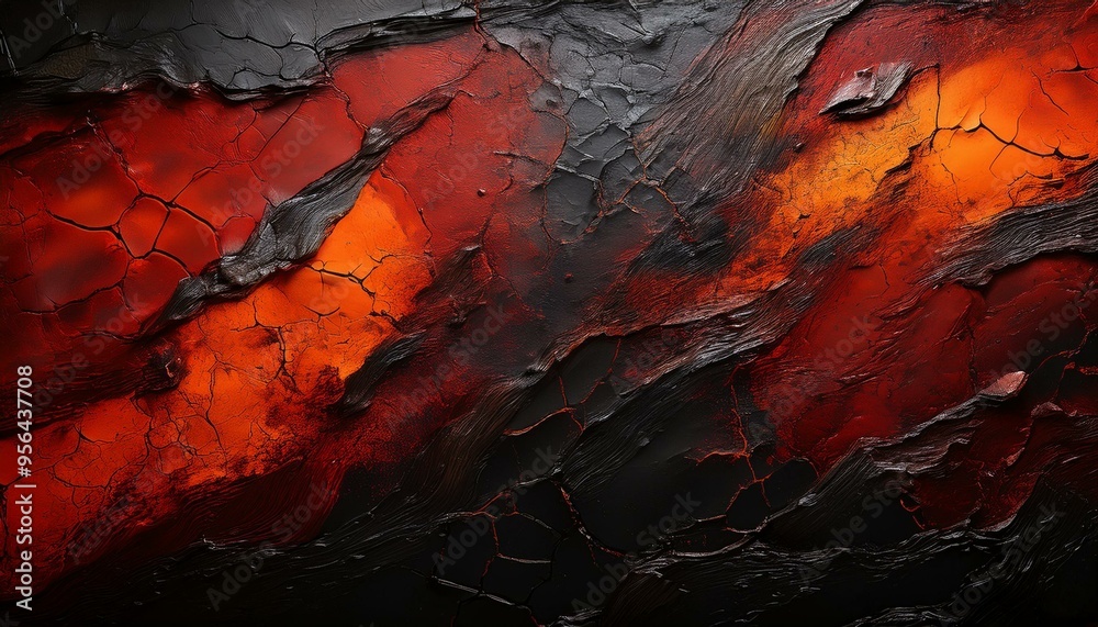 Fototapeta premium Grunge red black orange texture