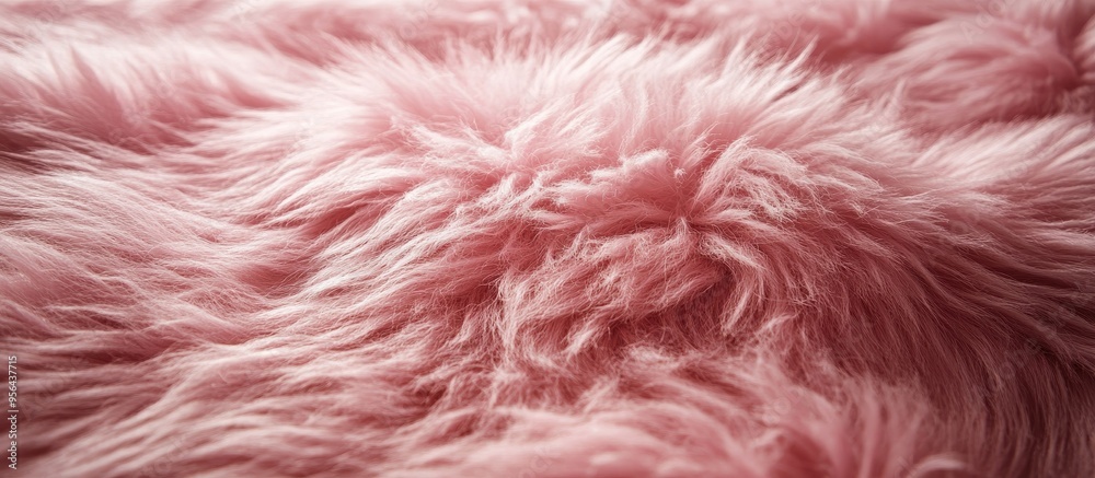 Soft Pink Fluffy Fur Texture Background for Cozy and Warm Design Concepts