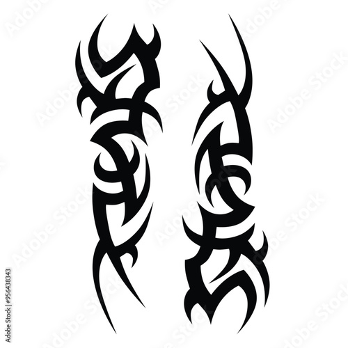 Tattoo designs. Tattoo tribal vector designs. Art tribal tattoo.