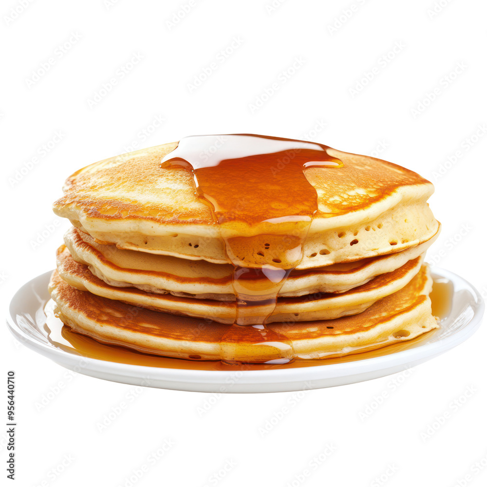 Pancakes With Maple Syrup object isolated on transparent png. Pancakes With Maple Syrup object isolated on transparent png.