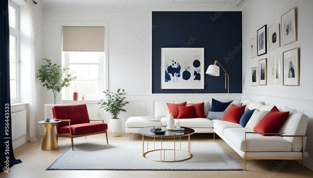 Photo interior modern design room 3d illustration Photo interior modern design room 3d illustration