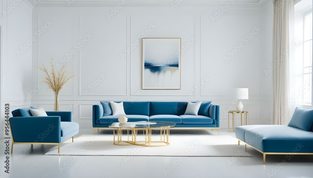 Photo interior modern design room 3d illustration Photo interior modern design room 3d illustration