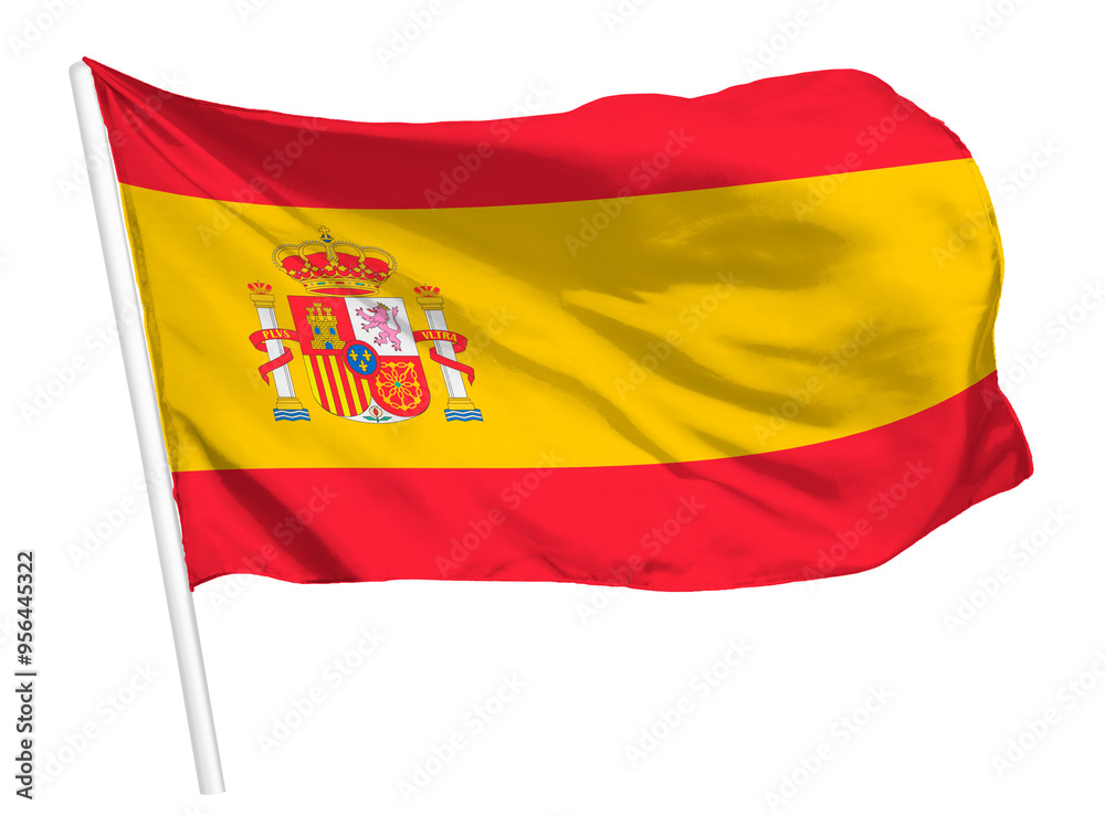 Spanish flag png waving, national symbol graphic Spanish flag png waving, national symbol graphic