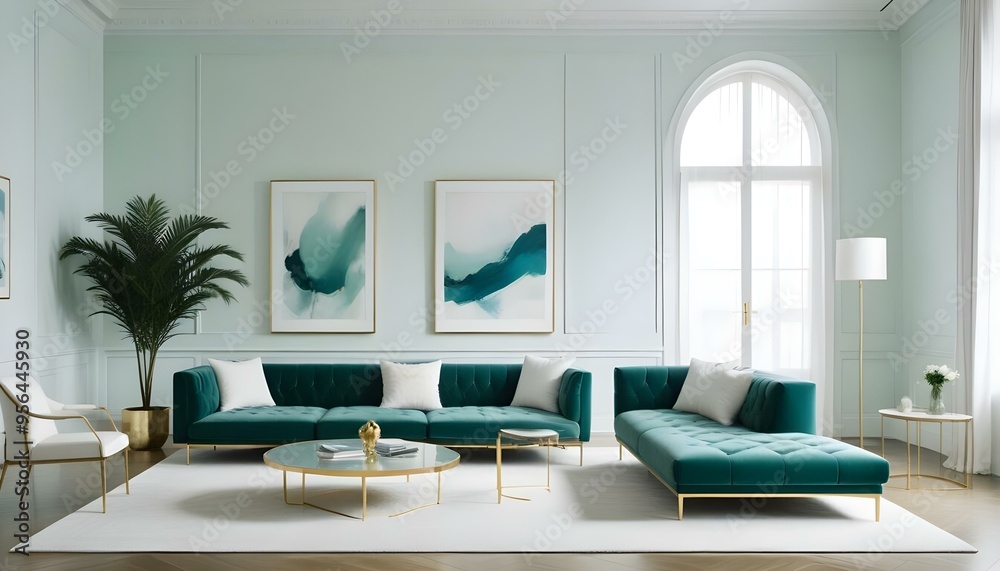 Photo interior modern design room 3d illustration Photo interior modern design room 3d illustration