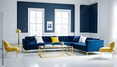 Photo interior modern design room 3d illustration