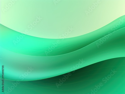 Gradient Green background with hologram effect