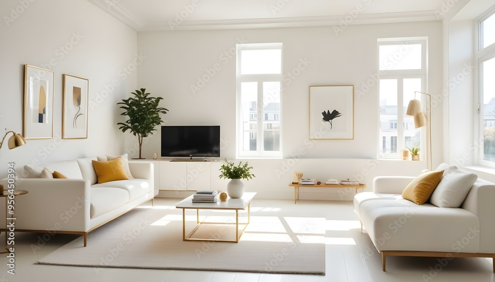 Fototapeta premium Photo interior modern design room 3d illustration