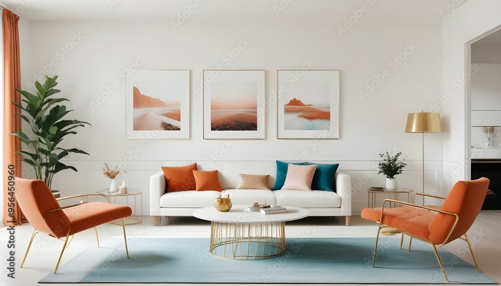 Photo interior modern design room 3d illustration